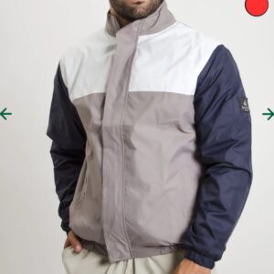 Chaqueta tipo polo club  gris,azul